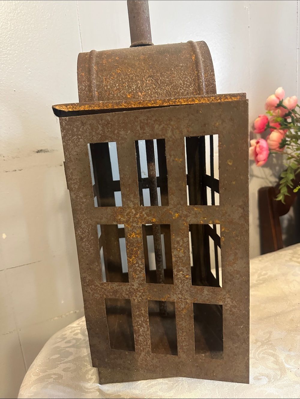Antique Metal Candle Lantern